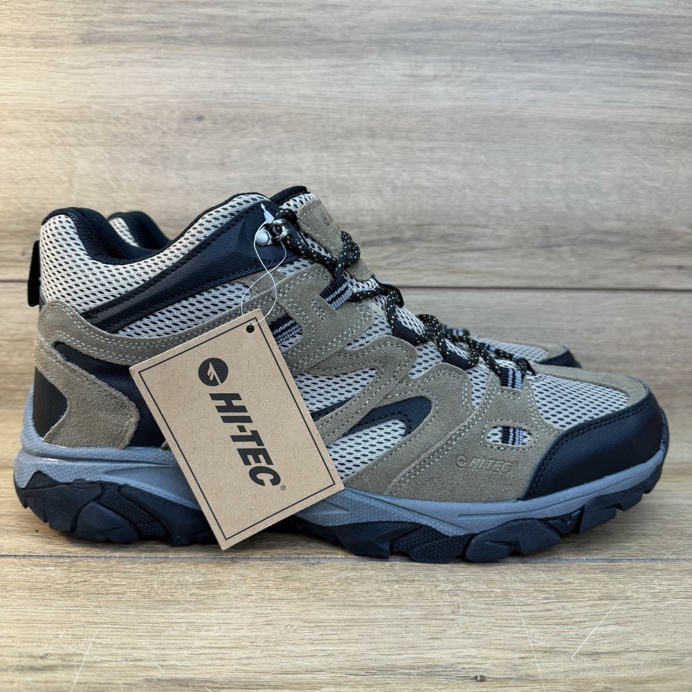 Hi-Tec Mens Ht Ravus Mid Hiking Ankle Boots US 13 EU 46 Taupe Waterproof NWOB